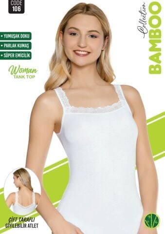 Sortie 106 Bambu Kalın Askılı Çift Yönlü Atlet – Uygun Fiyatlı Atlet