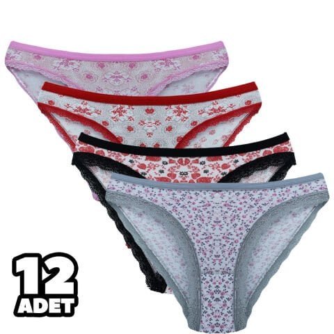 Tutku 0542 Fiora Bayan Bikini 12’li – Uygun Fiyatlı Kadın Külot