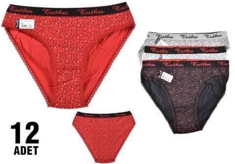 Tutku 0545 Elvan Bayan Bikini 12’li – Uygun Fiyatlı Kadın Külot