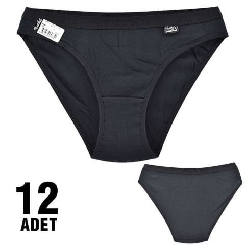 Tutku 0638 Yazılı Bayan Bikini 12’li – Uygun Fiyatlı Kadın Külot