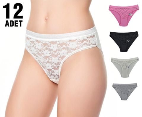 Tutku 0725 Safir Bayan Bikini 12’li – Uygun Fiyatlı Kadın Külot