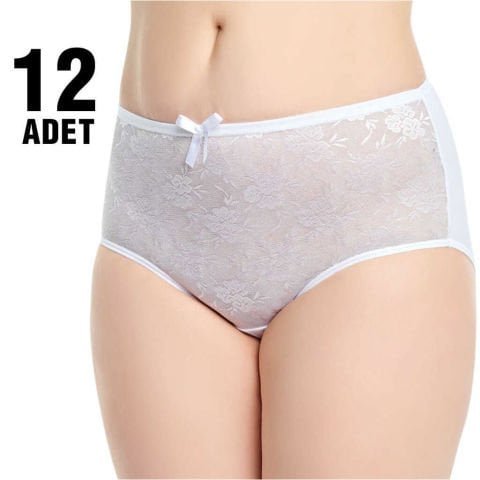 Tutku 0926 Elestan Tüllü Bayan Bato 12’li – Uygun Fiyatlı Kadın Külot