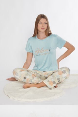 Alperi 780-310 (M-L-XL-XXL) Bayan Kısa Kollu Pijama Takım 4’lü – Pijama Takımı