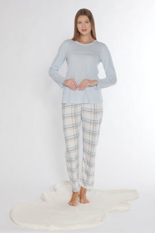 Alperi 790-80 (M-L-XL-XXL) Bayan Uzun Kollu Pijama Takım 4’lü – Pijama Takımı