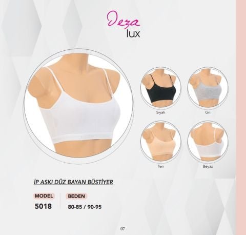 Dondeza 5018 İp Askılı Pedli Bayan Bustiyer 6’lı – Kadın İç Giyim – Büstiyer