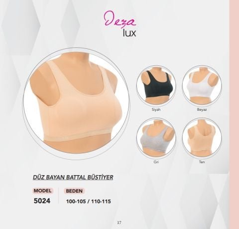 Dondeza 5024 Kalın Askılı Pedli Battal Bayan Bustiyer 6’lı – Kadın İç Giyim – Büstiyer