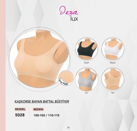 Dondeza 5028 Pedli Battal Bayan Bustiyer 6’lı – Kadın İç Giyim – Büstiyer