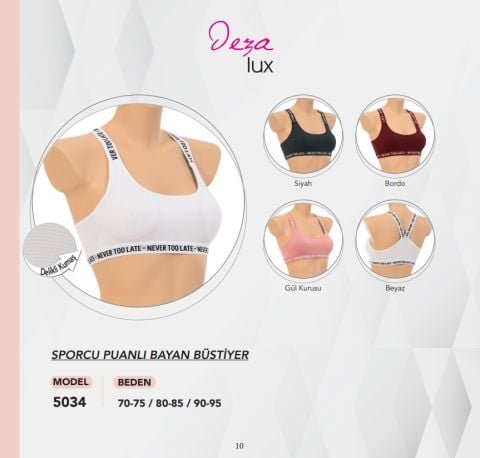Dondeza 5034 Sporcu Puanlı Bayan Bustiyer 6’lı – Kadın İç Giyim – Büstiyer