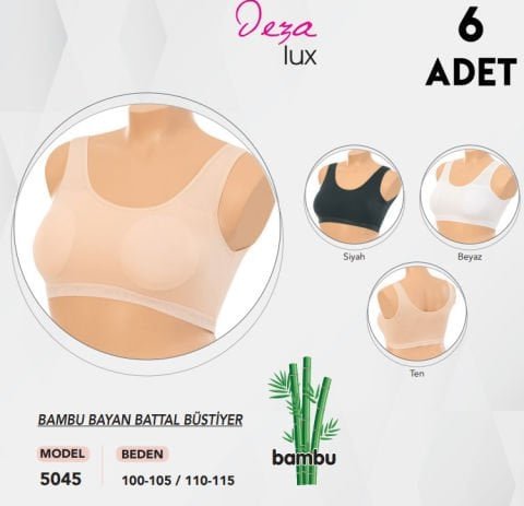 Dondeza 5045 Battal Bayan Bambu Bustiyer 6’lı – Kadın İç Giyim – Büstiyer