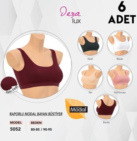 Dondeza 5052 Modal Raporlu Bayan Bustiyer 6’lı – Kadın İç Giyim – Büstiyer
