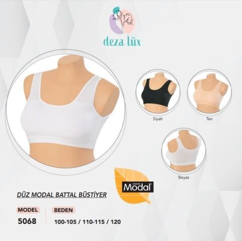 Dondeza 5068 Modal Bayan Battal Bustiyer 6’lı – Kadın İç Giyim – Büstiyer
