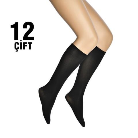 Dore Micro 40 Den Geniş Ve Rahat Lastikli Bayan Dizaltı Çorap 12’li – Kadın İç Giyim – Kadın Çorap