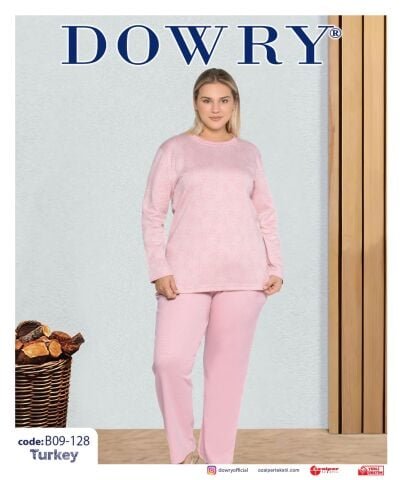 Dowry B09-128 (2XL-3XL-4XL-5XL) Uzun Kollu Bayan Pijama Takımı 4’lü – Pijama Takımı