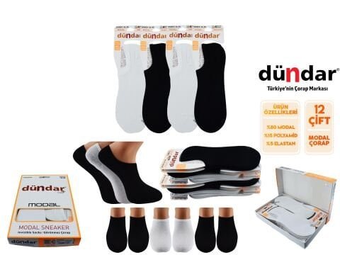 Dündar 6876 (36-40) Dikişsiz Yıkamalı Kokulu Bayan Modal Sneaker12’li – Kadın İç Giyim – Kadın Çorap