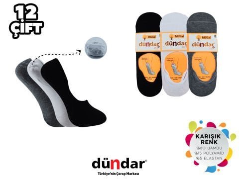 Dündar Dikişsiz Yıkamalı Kokulu Bayan Likralı Modal Babet Çorap 12’li – Kadın İç Giyim – Kadın Çorap