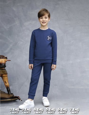 Elsima 3160 Erkek Çocuk Uzun Kollu Pijama Takımı 6’lı (2-3-4-5-6-7 Yaş) – Pijama Takımı