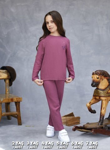 Elsima 3178 Kız Çocuk Uzun Kollu Pijama Takımı 6’lı (2-3-4-5-6-7 Yaş) – Pijama Takımı