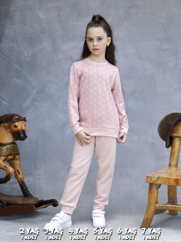 Elsima 3181 Kız Çocuk Uzun Kollu Pijama Takımı 6’lı (2-3-4-5-6-7 Yaş) – Pijama Takımı
