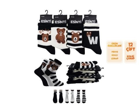 Esinti 129 Bayan Kolej Çorap 12’li – Kadın İç Giyim – Kadın Çorap