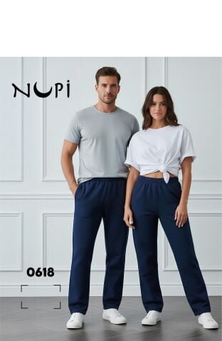 NUPİ 0618 (M-L-XL) Düz Paça Ünisex Oys Modal Alt 6'lı - Pijama Takımı