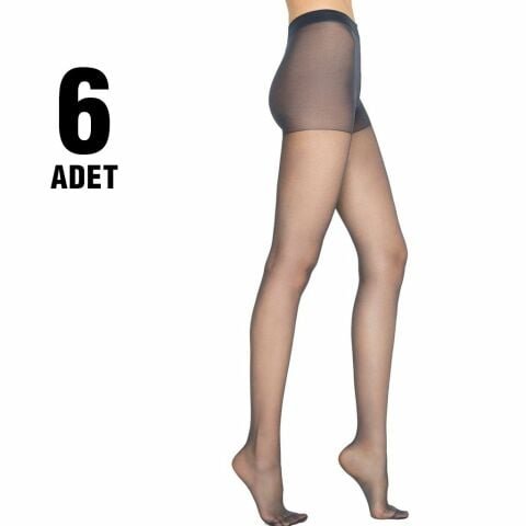 Penti Likra Fit 15 Parlak Maxi Battal Külotlu Çorap 6’lı – Kadın İç Giyim – Kadın Çorap