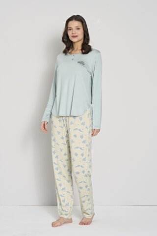 Pijadore 1908 (2XL-3XL-4XL-5XL) Battal Beden Uzun Kollu Bayan Pijama Takım 4’lü – Pijama Takımı