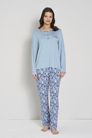 Pijadore 1910 (2XL-3XL-4XL-5XL) Battal Beden Uzun Kollu Bayan Pijama Takım 4’lü – Pijama Takımı