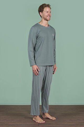 Pijadore 1940 (M-L-XL-XXL) Uzun Kollu Erkek Pijama Takım 4’lü – Pijama Takımı