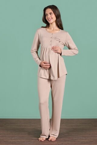 Pijadore 1945 (M-L-XL-XXL) Uzun Kollu Bayan Lohusa Pijama Takım 4’lü – Pijama Takımı