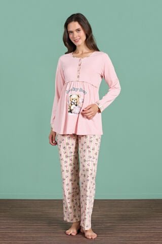 Pijadore 1948 (M-L-XL-XXL) Uzun Kollu Bayan Lohusa Pijama Takım 4’lü – Pijama Takımı