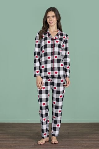 Pijadore 1958 (M-L-XL-XXL) Uzun Kollu Bayan Pijama Takım 4’lü – Pijama Takımı