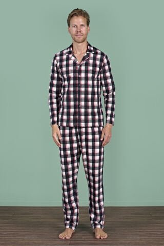 Pijadore 1962 (M-L-XL-XXL) Uzun Kollu Erkek Pijama Takım 4’lü – Pijama Takımı