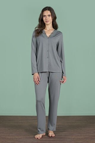 Pijadore 1965 (M-L-XL-XXL) Uzun Kollu Bayan Pijama Takım 4’lü – Pijama Takımı