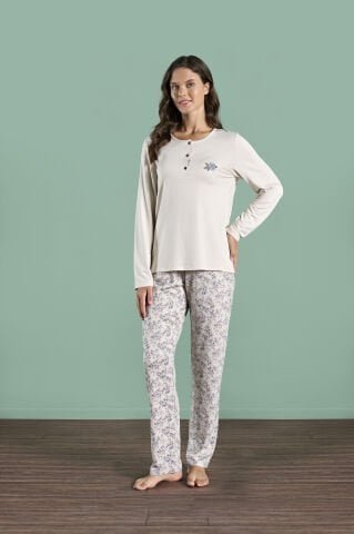 Pijadore 1978 (M-L-XL-XXL) Uzun Kollu Bayan Pijama Takım 4’lü – Pijama Takımı