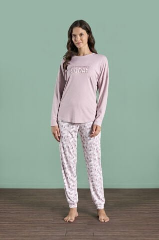 Pijadore 1985 (M-L-XL-XXL) Uzun Kollu Bayan Pijama Takım 4’lü – Pijama Takımı