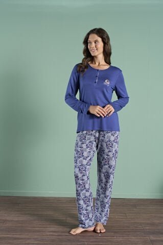 Pijadore 1998 (M-L-XL-XXL) Uzun Kollu Bayan Pijama Takım 4’lü – Pijama Takımı