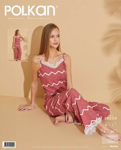 Polkan 19204 Bayan İkili Pegasus Takım Paket İçi 4'lü - Pijama Takımı