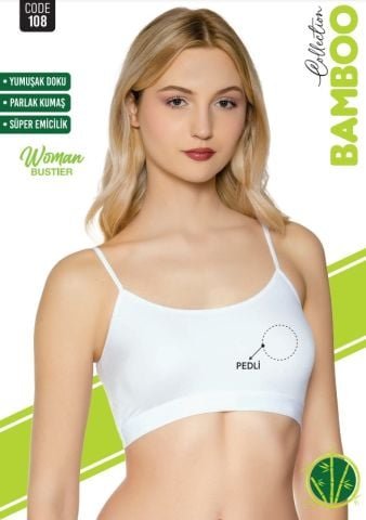 Sortie 108 Bambu İp Askılı Bayan Pedli Bustiyer – Kadın İç Giyim – Büstiyer