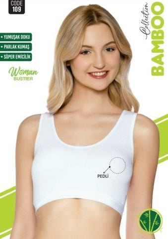 Sortie 109 Bambu Kalın Askılı Bayan Pedli Bustiyer – Kadın İç Giyim – Büstiyer