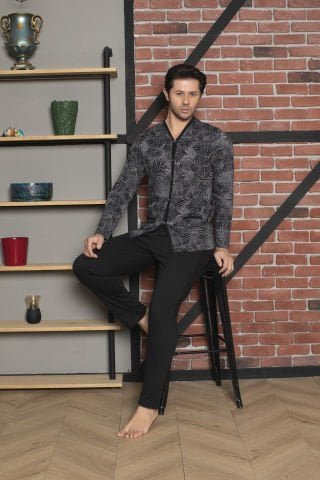 Tekten 6100 Erkek Uzun Kollu Pijama Takım 4’lü – Pijama Takımı