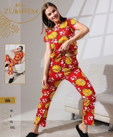 Zümrem 109 Bayan Kısa Kollu Süprem Pijama Takım 4’lü – Pijama Takımı